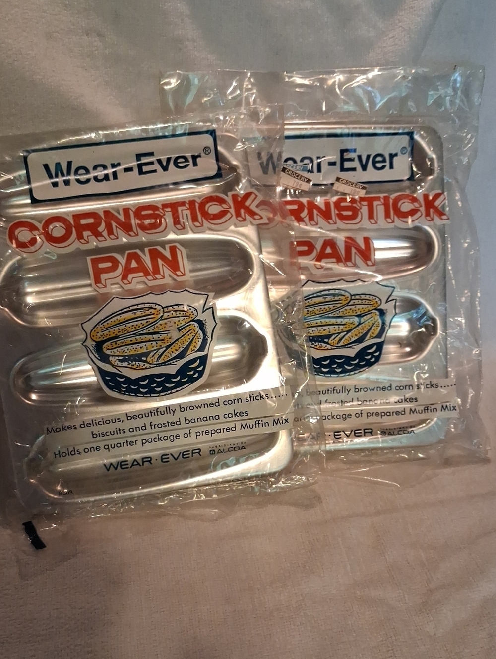 Vintage Wear-Ever Cornstick Pan - Silver Corn Stick Mold Set Of 2 New Old Stock